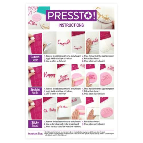 Pressto Alphabet and Number Embosser Set - Groovy